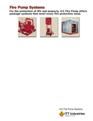 Xylem AC Fire Pumps - Unistream Engineering