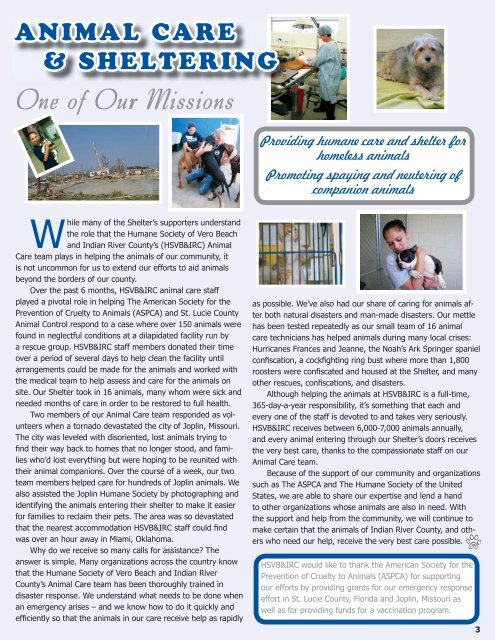 Winter Edition - Humane Society of Vero Beach & Indian River County