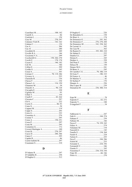 Preprint volume - SIBM