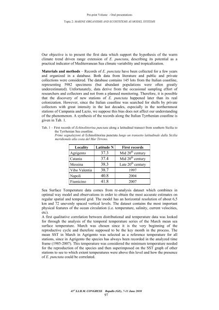 Preprint volume - SIBM