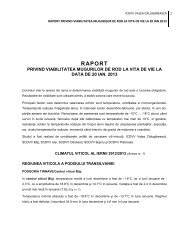 raport privind viabilitatea mugurilor de rod la la vita de vie la 20 ian ...