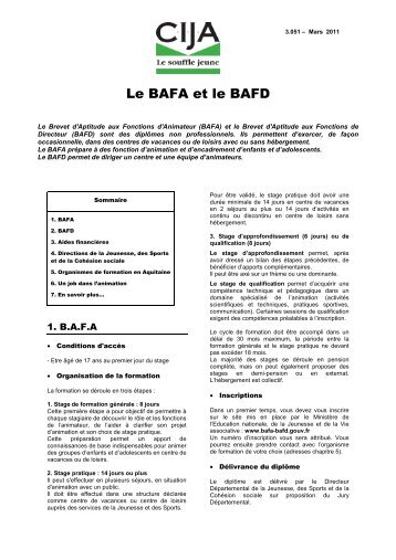 Le BAFA et le BAFD - Ville de Gujan-Mestras