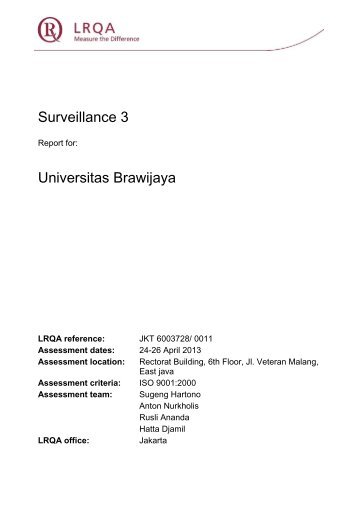 PTK AIM Siklus 11 tahun 2012 dan hasil audit eksternal ISO ...