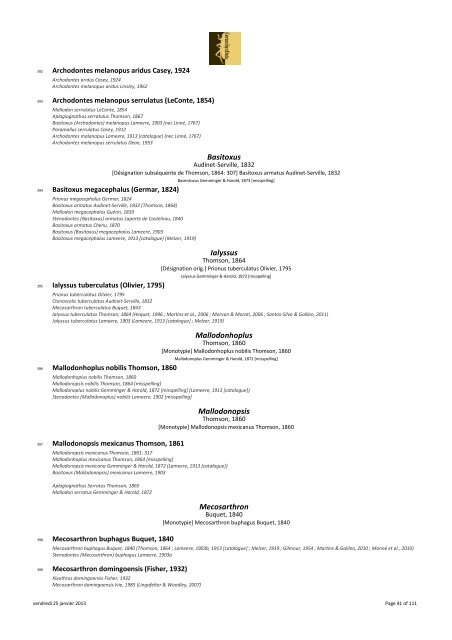 Catalogue Prioninae - The world of Prioninae Delahaye 2012