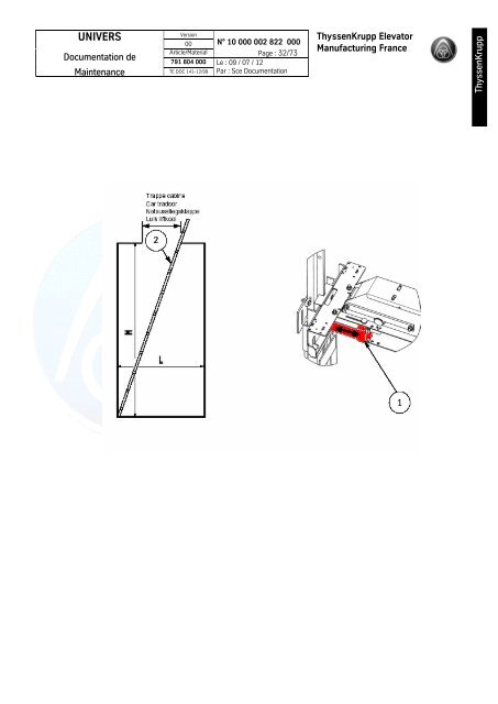 Ascenseur UNIVERS 630 à 1275 kg Maintenance - TEF-online