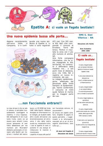 Epatite A: ci vuole un fegato bestiale! - Scuola Media G. Siani