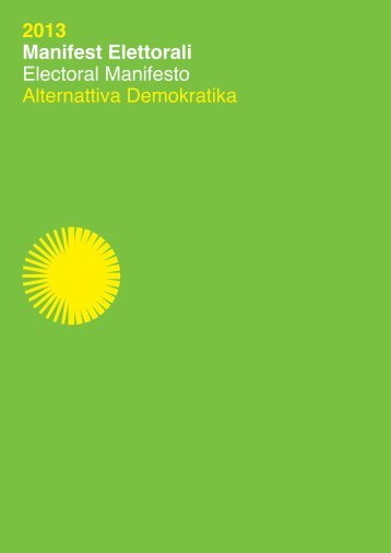 2013 Manifest Elettorali Electoral Manifesto Alternattiva Demokratika