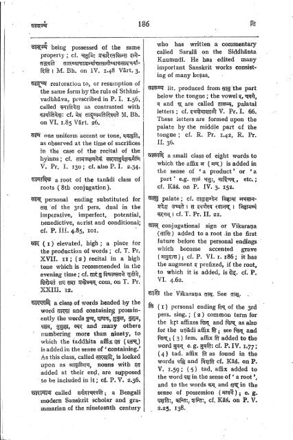 dictionary of sanskrit grammar