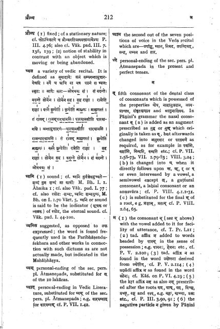 dictionary of sanskrit grammar