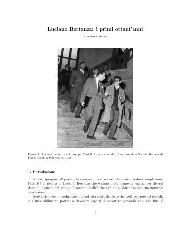 Luciano Bertanza: i primi ottant'anni - Dipartimento di Fisica