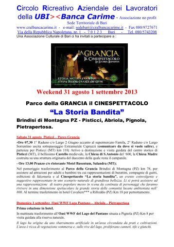 GRANCIA 2013 - Cral Banca Carime