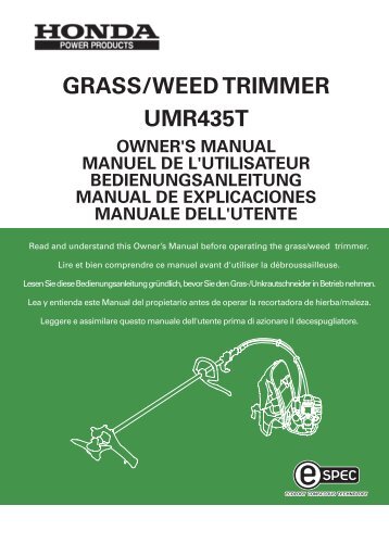 GRASS/WEED TRIMMER UMR435T - Honda