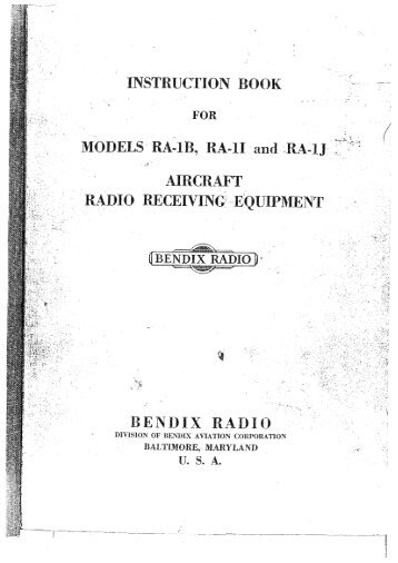 RA-1B receiver Bendix (4.8 Mb) - Tube Radio Australia