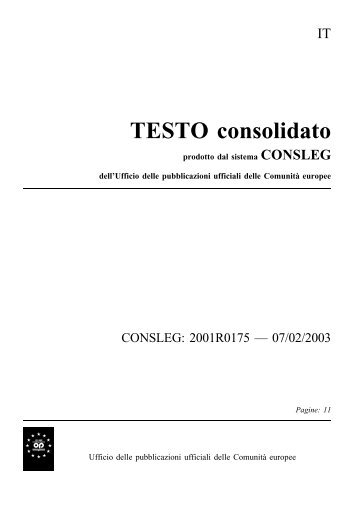 TESTO consolidato - Agricoltura