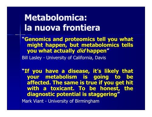 Metabolomics - CERM