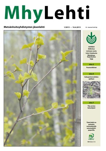 Metsänhoitoyhdistysten jäsenlehti - Metsänhoitoyhdistykset