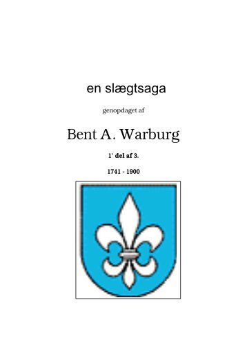 Slægten Warburg med forside del 1 - Henrik Tauber Lassen