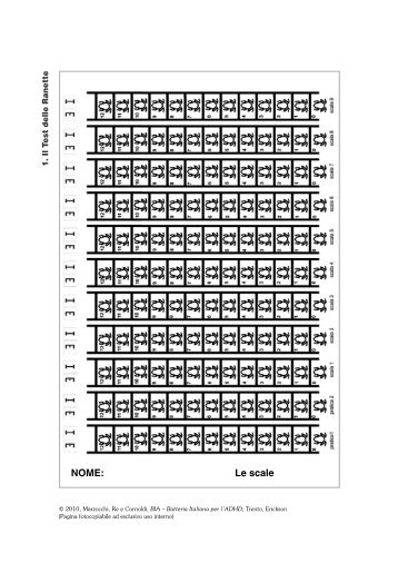 NOME: Le scale - master disturbi apprendimento