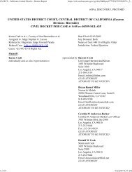 Craft v. County of San Bernardino - Docket (PACER) - Clearinghouse