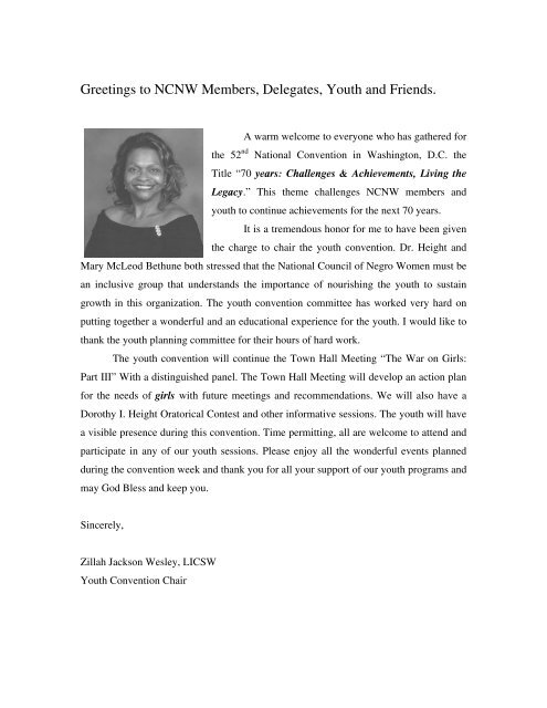 Souvenir Yearbook - National Council of Negro Women