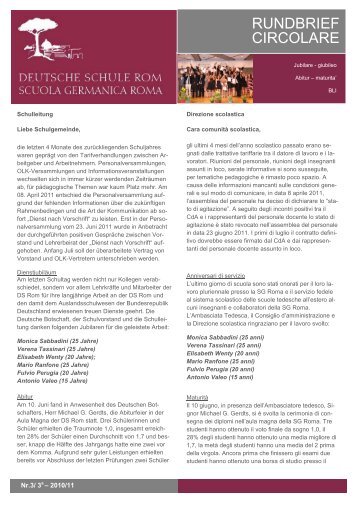 3. Rundbrief - Deutsche Schule Rom