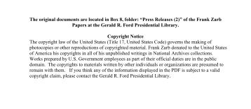 Press Releases (2) - Gerald R. Ford Presidential Library and Museum