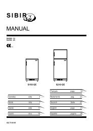 Sibir S55GE Manual till gasdrivet kylskap för hemmabruk