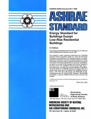 Energy Standard for Buildings Except Low-Rise Residential Buildings