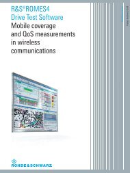 R&S®ROMES4 Drive Test Software Product Brochure - Rohde ...