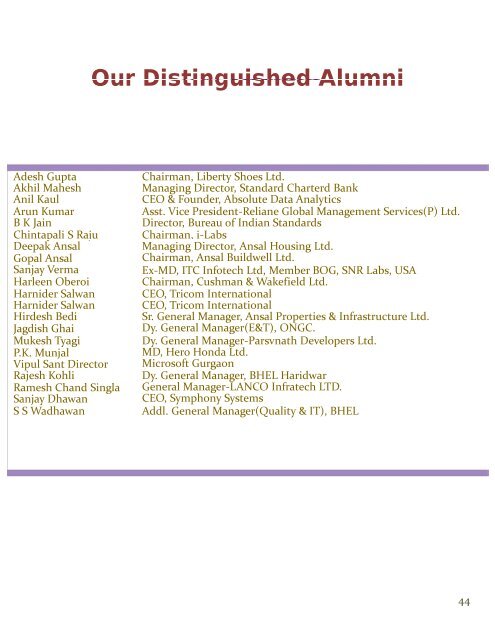 Placement Brochure Golden Jubilee Year (2012-13) - NIT Kurukshetra