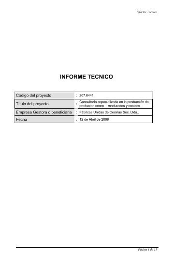 INFORME TECNICO - Espacio Corfo