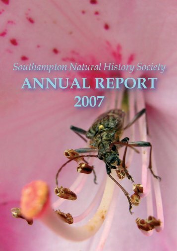ANNUAL REPORT 2007 - Southampton Natural History Society