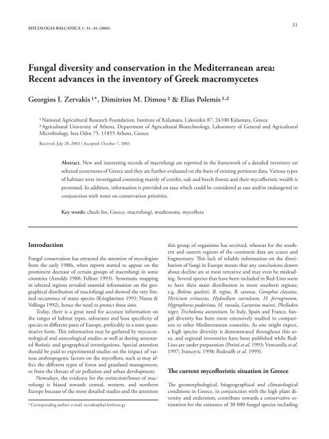 Full text - Mycologia Balcanica