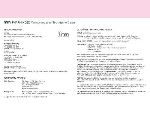 MMI PHARMINDEX CD-ROM - Medizinische Medien Informations ...