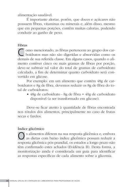 Manual de Contagem de Carboidratos - Sociedade Brasileira de ...