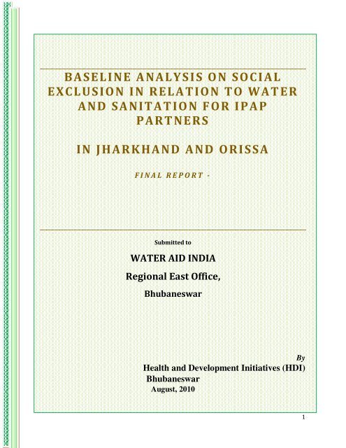 dissertation on water and sanitation