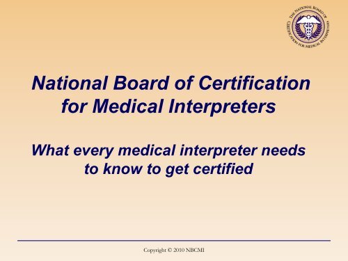 BOARD FOR EVALUATION OF INTERPRETERS CERTIFICATION PROGRAM visual data 4