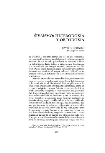 SIVAÍSMO: HETERODOXIA Y ORTODOXIA - Aleph Ciencias Sociales