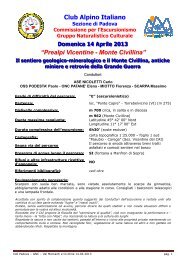 Club Alpino Italiano “Prealpi Vicentine - Monte Civillina”