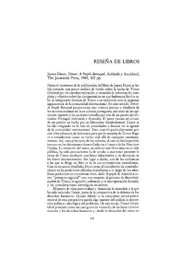 RESEÑA DE LIBROS - Aleph Ciencias Sociales