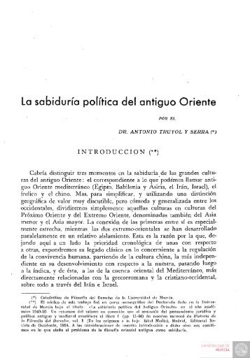 La sabiduría política de! antiguo Oriente - Digitum