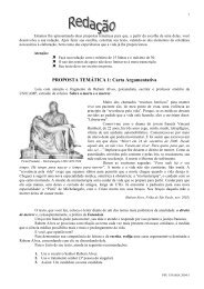 PROPOSTA TEMÁTICA 1: Carta Argumentativa - CNEC On Line