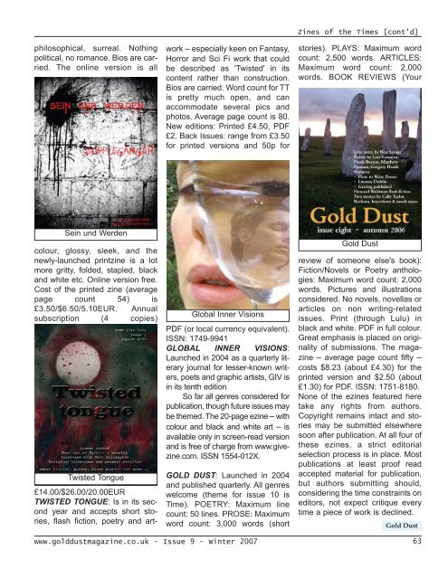 Issue 9 - Gold Dust magazine