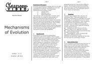 Mechanisms of Evolution - Distribution Access