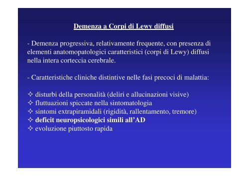 Le demenze: diagnosi differenziale - Associazione Geriatri ...