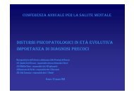 DISTURBI PSICOPATOLOGICI IN ETÀ EVOLUTIVA ... - ASL di Brescia