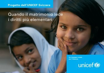 Matrimoni precoci - Unicef