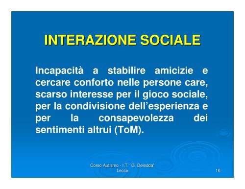 Il Disturbo Autistico - Ctslecce.it