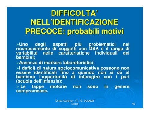 Il Disturbo Autistico - Ctslecce.it