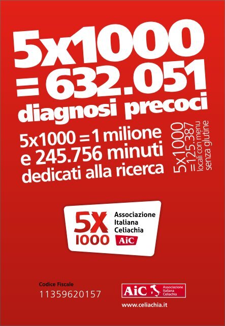promemoria 5 per mille - Associazione Italiana Celiachia